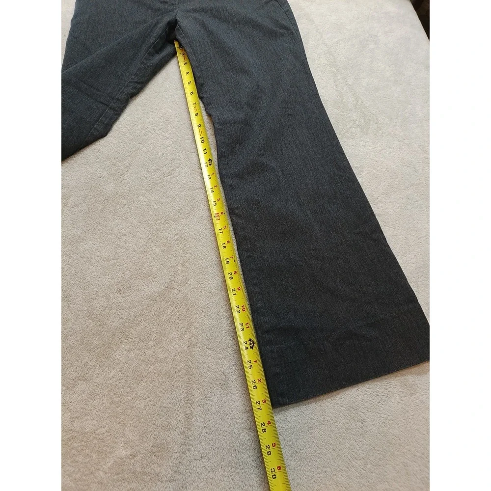 New York & Company Women's Size 6 Petite Gray Flared Dress Pants Stretch